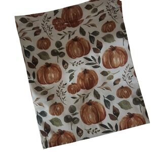 Pumpkin Leaf Print Zipper Pouch Bag Reusable Wet Bag